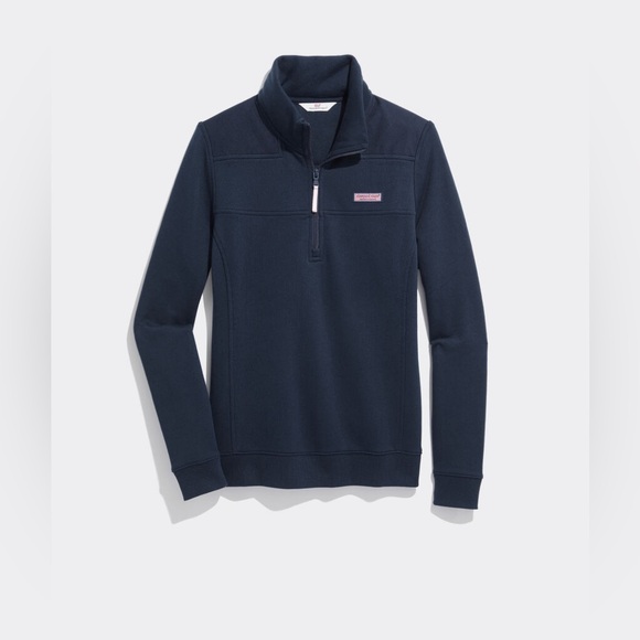 Vineyard Vines Women’s Pullover Fleece Navy Blue 1/4 Zip Long Sleeve, Size S - Picture 3 of 11